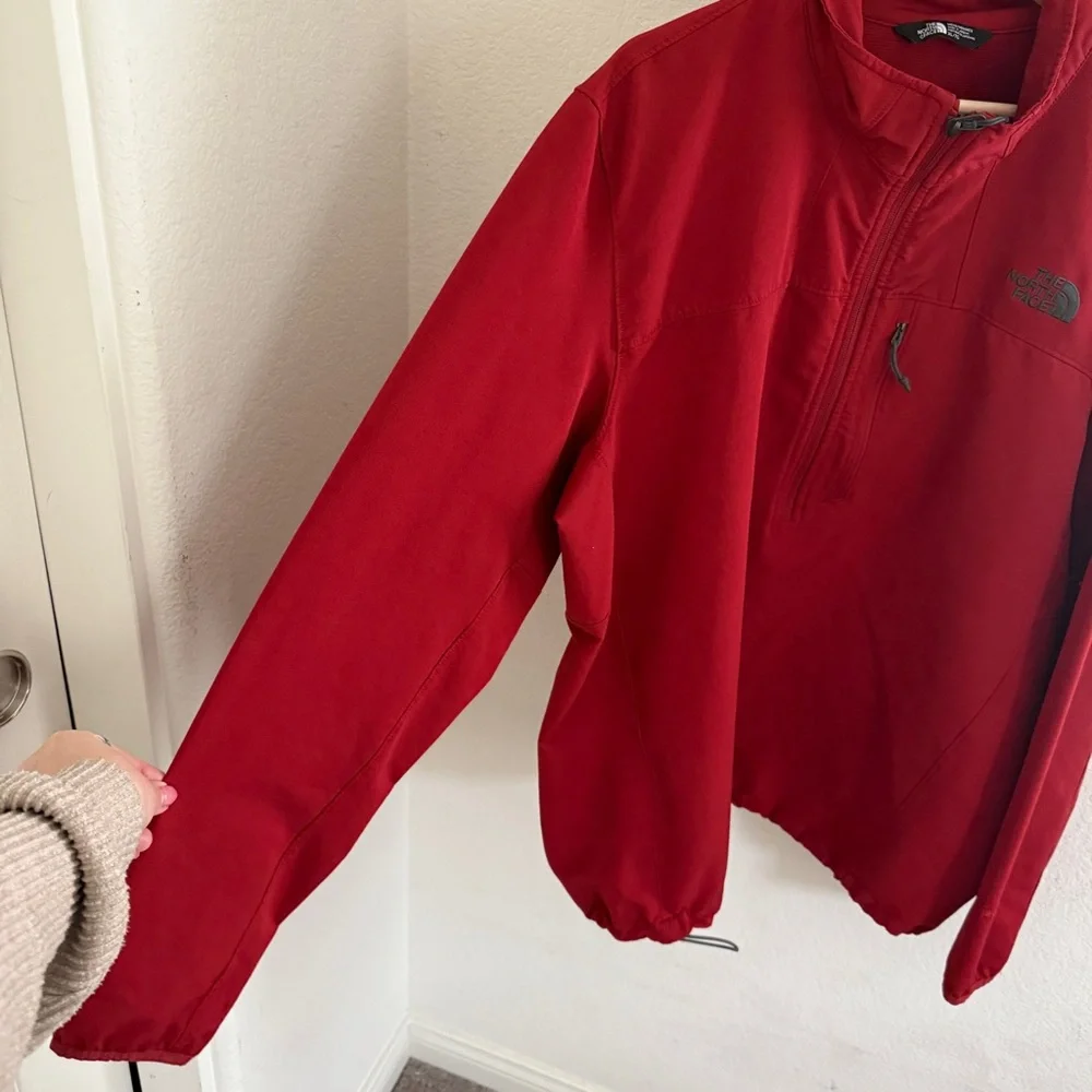 The North Face red quarter zip pullover jacket size XL outdoor casual